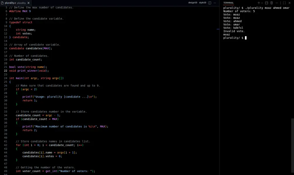 أكتب لك برامج وخوارزميات بلغة C بكود نظيف ومنظم