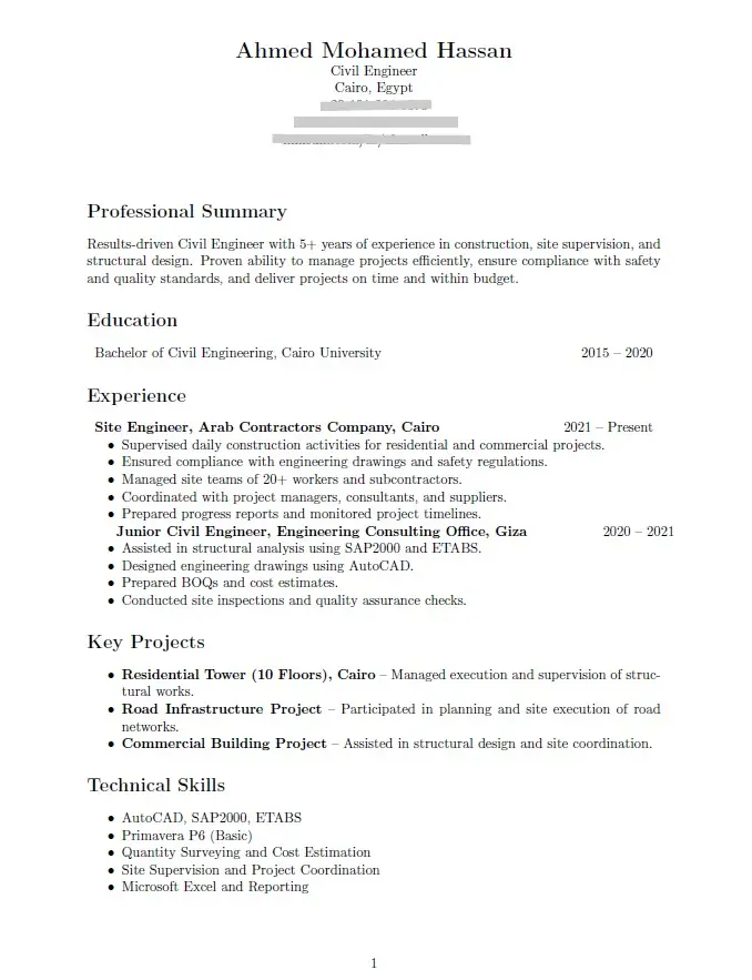 تصميم سيرة ذاتية مطابقة لمعاييرATS باللغة العربيةوالانجليزية