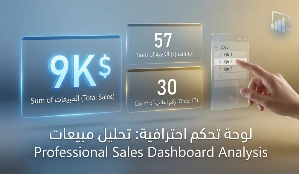 تصميم لوحات تحكم تفاعلية (Dashboards) لتحليل البيانات المالية والمبيعات