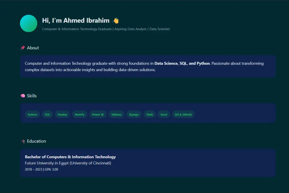 بناء موقع شخصي portfolio website