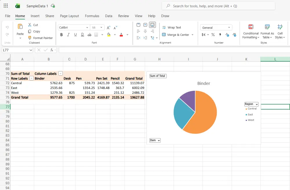 تحليل البيانات باستخدام الاكسيل