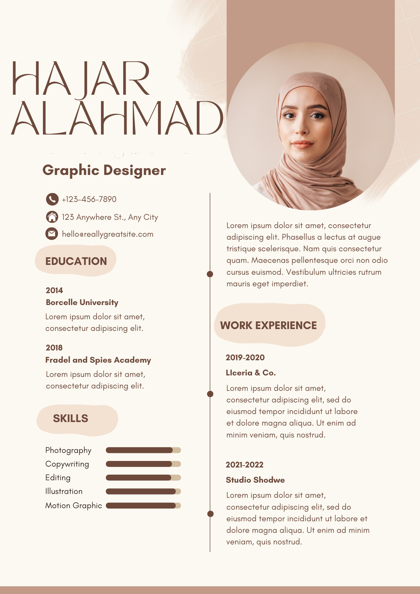 تصميم السيرة الذاتية CV