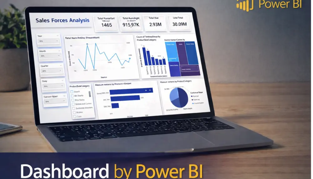 تصميم وتطوير لوحة تحكم Dashboardلتحليل البيانات باستخدام powerbi