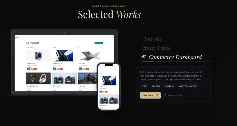 تصميم وتطوير موقع Portfolio احترافي  لعرض أعمالك ومهاراتك بشكل مميز