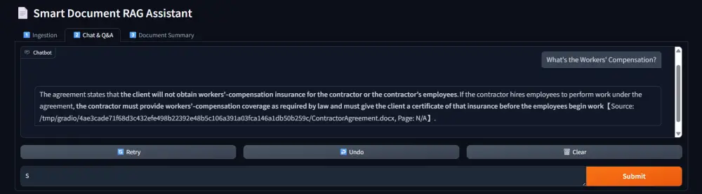 مساعد ذكي لتحليل المستندات (تلخيص وأسئلة وأجوبة من PDF وDOCX)