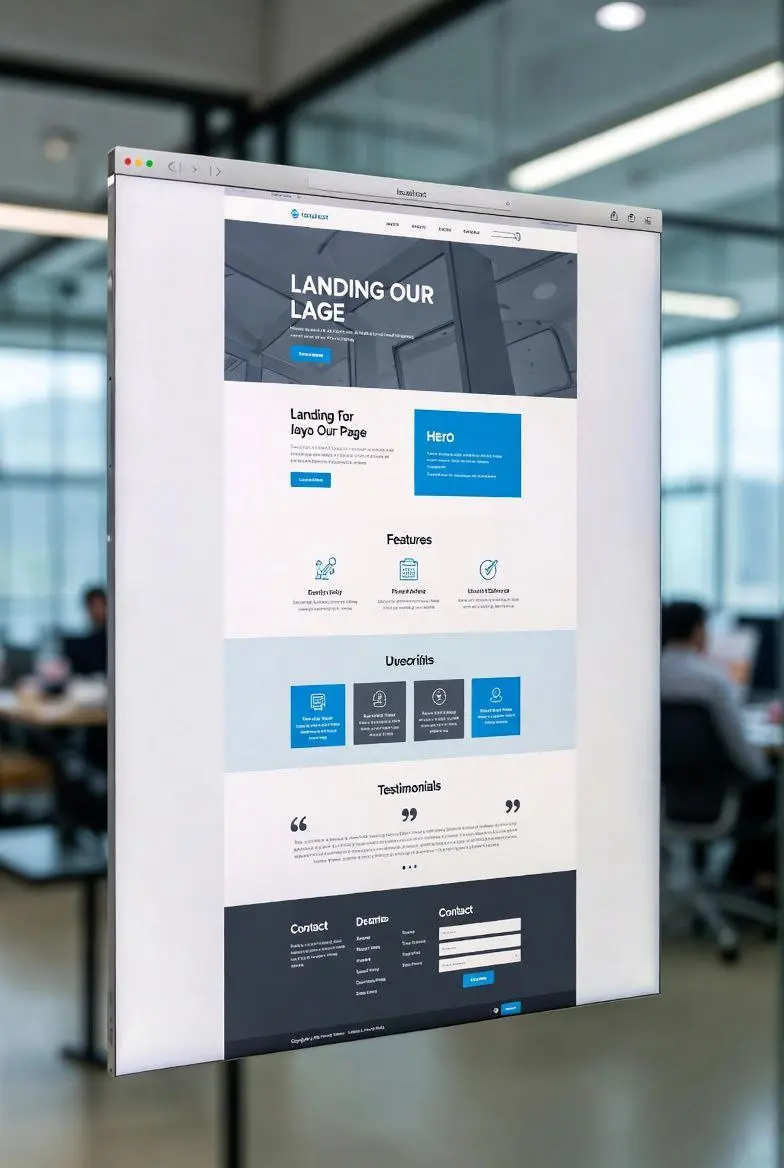 أصمم لك Landing Page احترافية متجاوبة