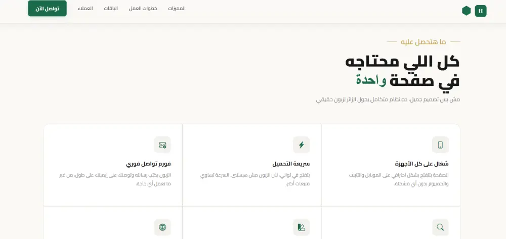 تصميم صفحة هبوط (Landing Page) احترافية