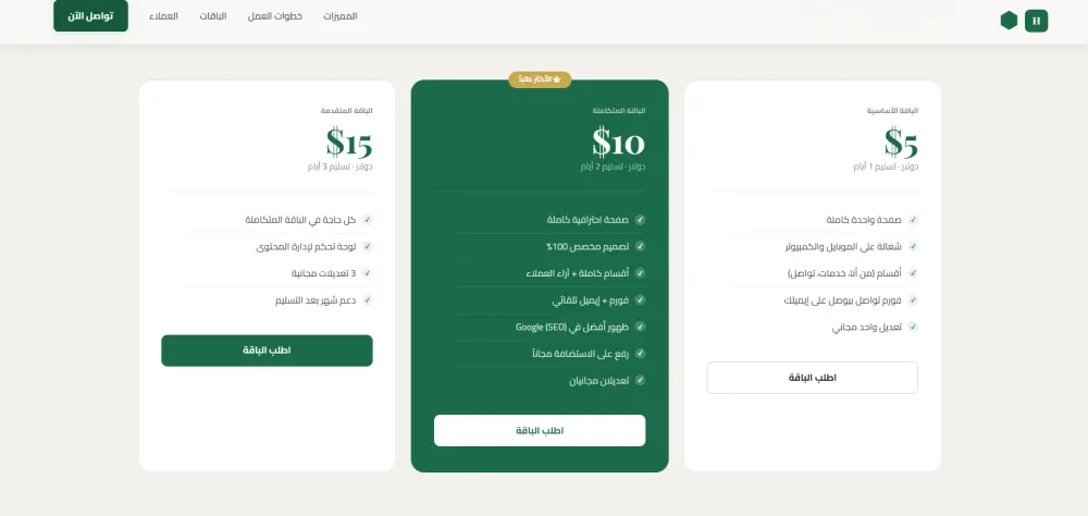 تصميم صفحة هبوط (Landing Page) احترافية