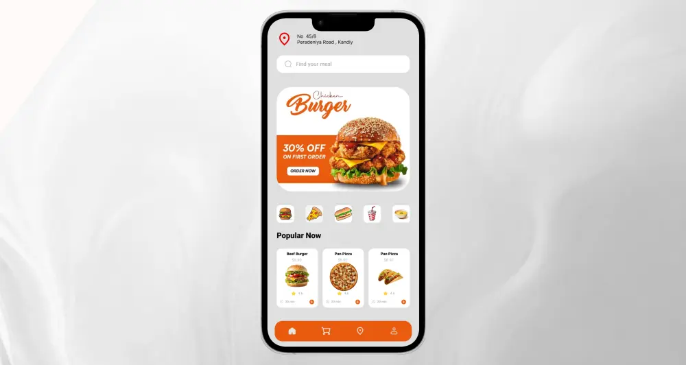 سأصمم UI UX لتطبيق توصيل طعام احترافي وحديث