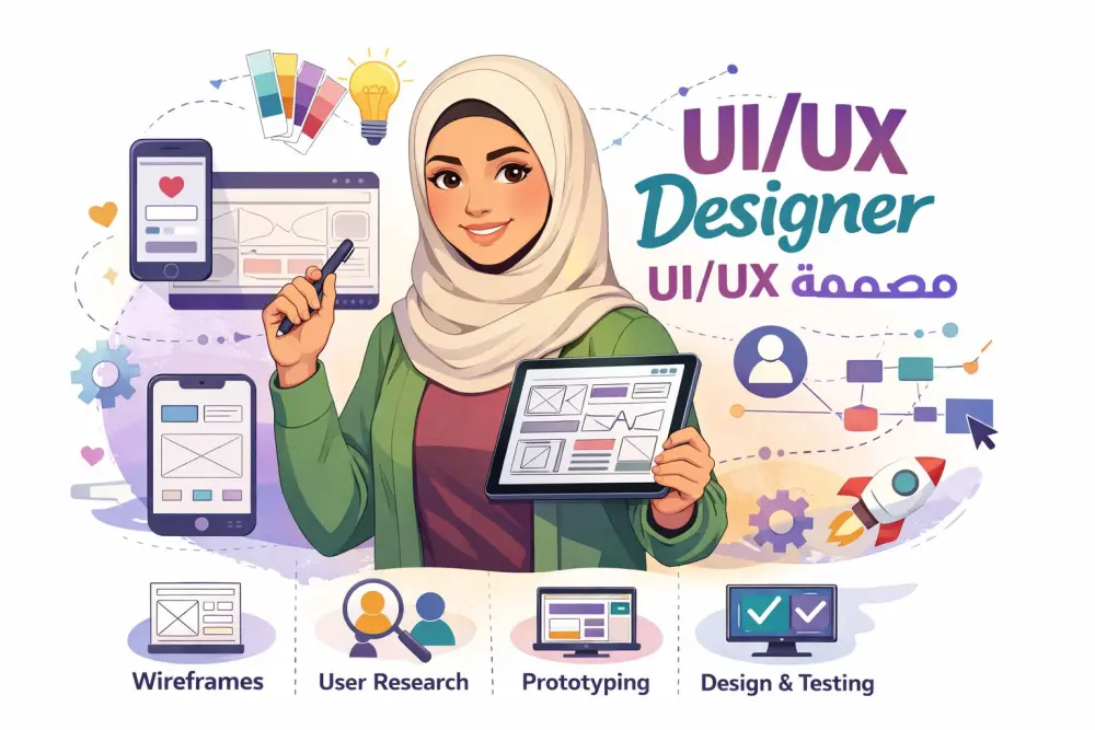أهلا بك هنا  .. أنا مصممة UI UX واستطيع مساعدتك قي تصميم كل ماتحتاجه من تطبيقات موبايل او ويب سايت او لوحات تحكم .."لا تتردد في ان تشاركني مشروعك"