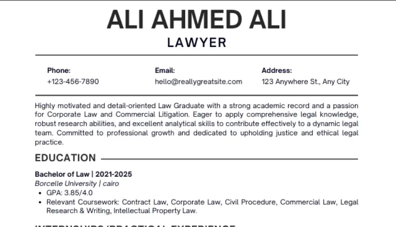 كتابة سيرة ذاتية CV متوافقة مع أنظمة الـ ATS باللغتين.