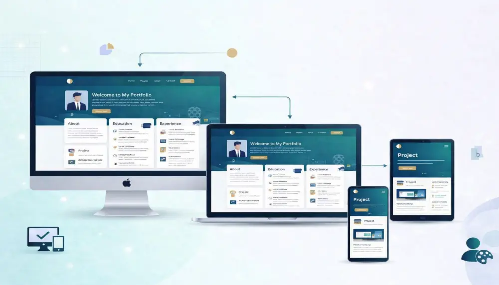 تصميم بورتفوليو شخصي احترافي يبرز مهاراتك ويجعل أعمالك تتألق