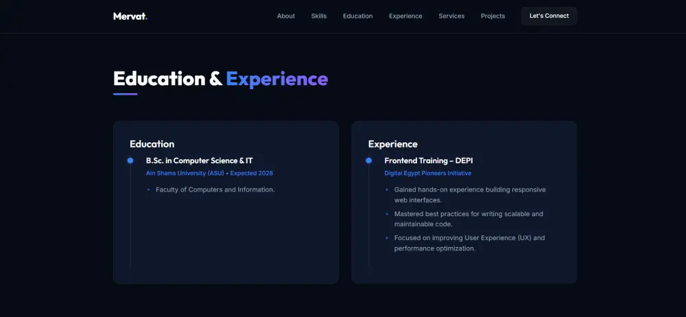 تصميم بورتفوليو شخصي احترافي يبرز مهاراتك ويجعل أعمالك تتألق