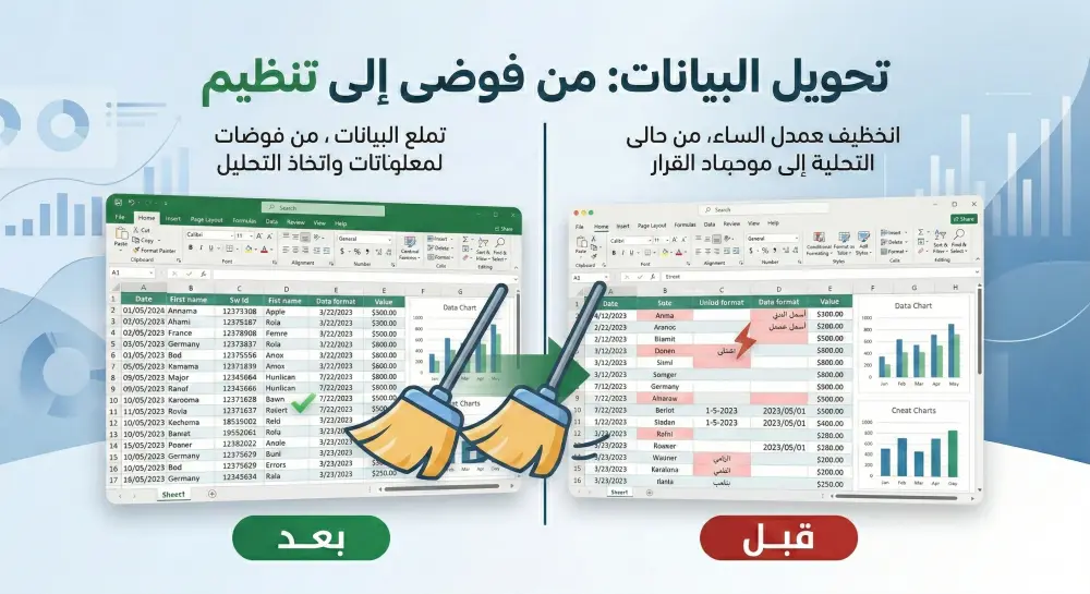 تنظيف وتجهيز البيانات في Excel باحتراف