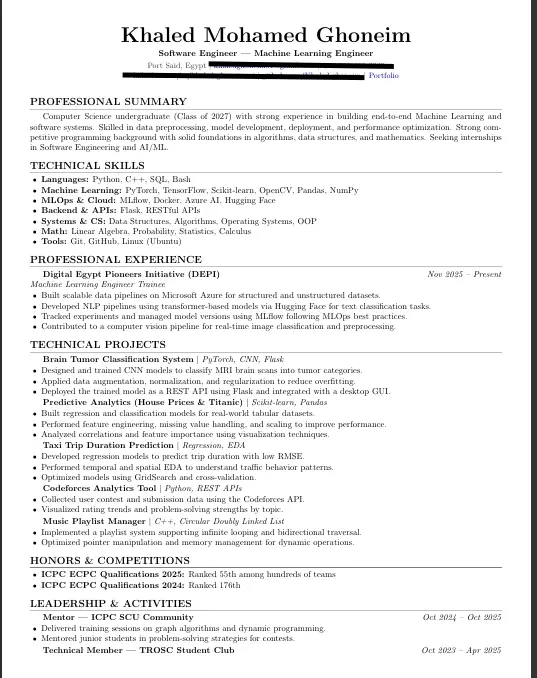 تصميم سيرة ذاتية (CV) احترافية وأكاديمية بتنسيق LaTeX