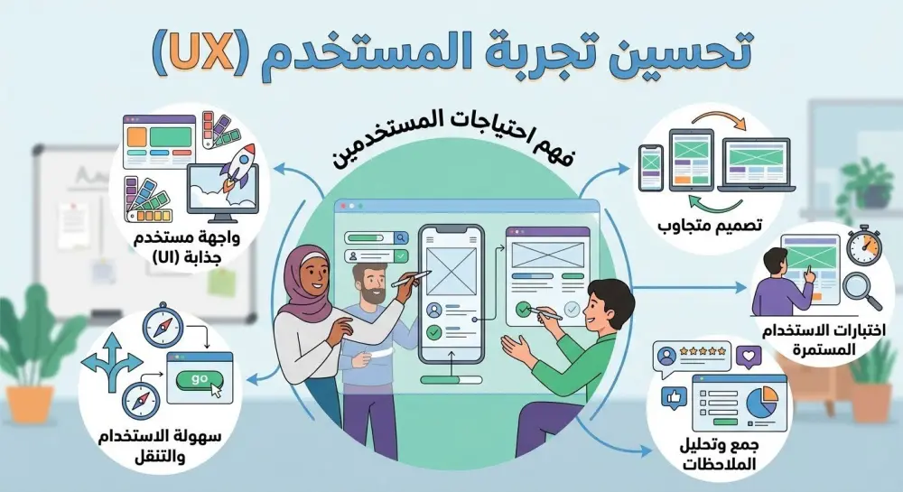 تحسين تجربة المستخدم (UX) وتصميم واجهة موقعك لزيادة المبيعات