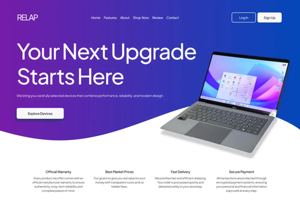 تصميم صفحة هبوط لموقعك الالكتروني