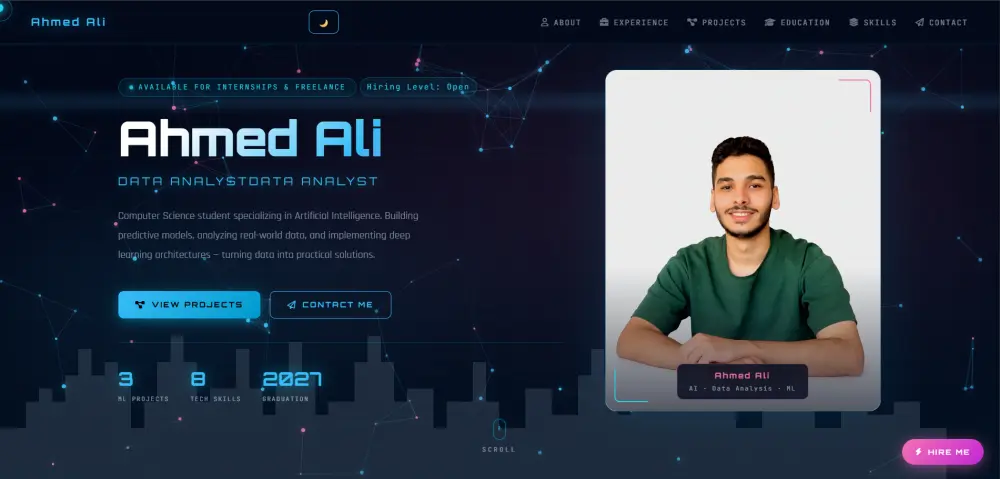 إنشاء Portfolio Website احترافي لعرض أعمالك