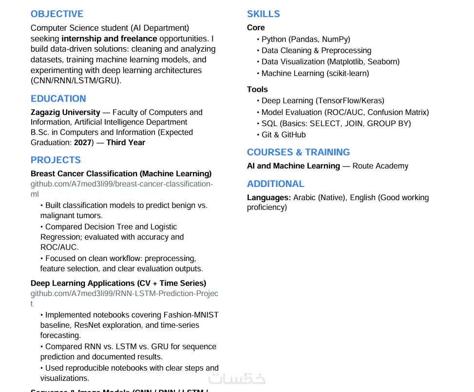 تصميم CV احترافي يساعدك في الحصول على وظيفة