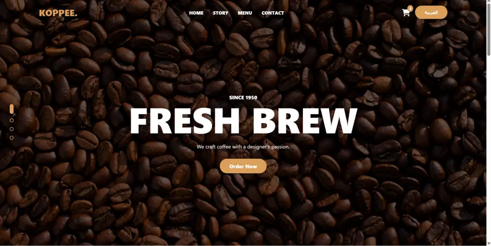 ☕ موقع احترافي لمتجر قهوة | KOPPEE ULTRA