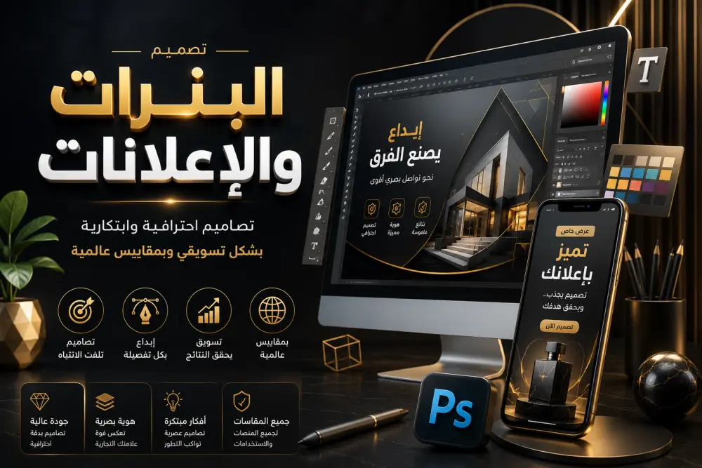 بوابتك إلى عالم الإبداع والجودة في تصميم البنرات والإعلانات