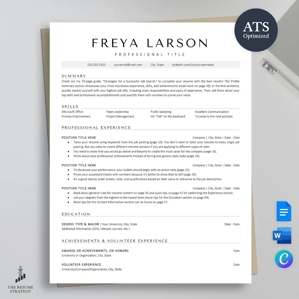 سأقوم بكتابة وتصميم سيرة ذاتية (CV) احترافية متوافقة مع نظام ATS