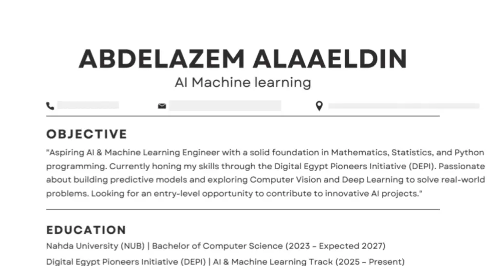 كتابة سيرة ذاتية (CV)عصريةمتوافقة مع أنظمةالـ ATS باللغتين