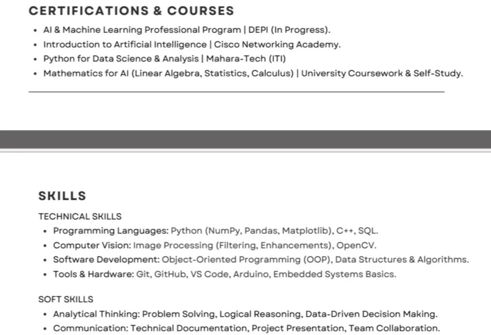 كتابة سيرة ذاتية (CV)عصريةمتوافقة مع أنظمةالـ ATS باللغتين