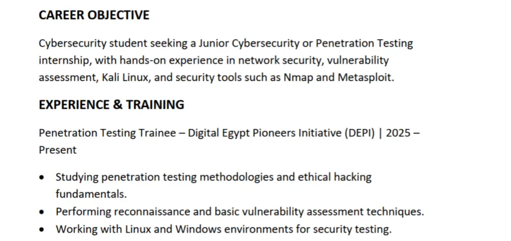 كتابة سيرة ذاتية (CV)عصريةمتوافقة مع أنظمةالـ ATS باللغتين