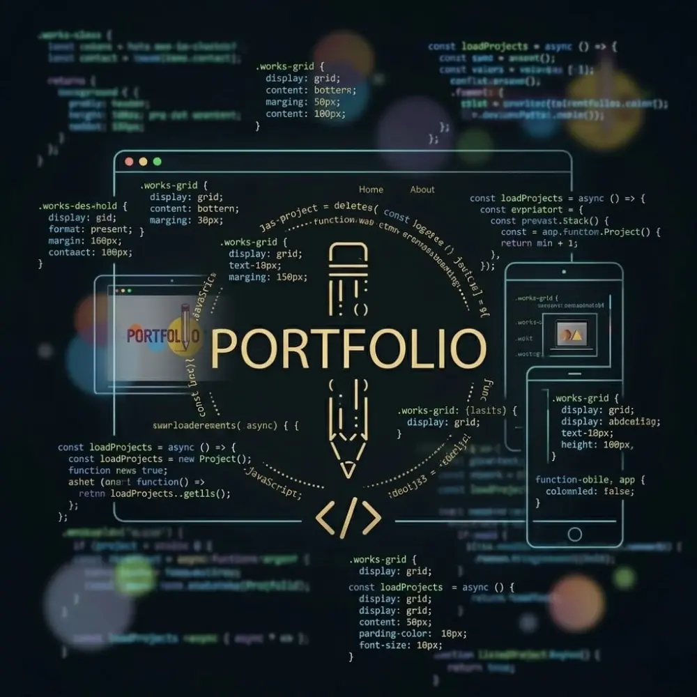 برمجة بورتفوليو(Portfolio) احترافي متجاوب بـ HTML/CSS/JS