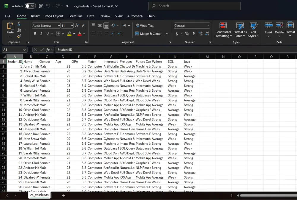 إدخال وتنظيف البيانات على Excel بدقة وسرعة عالية