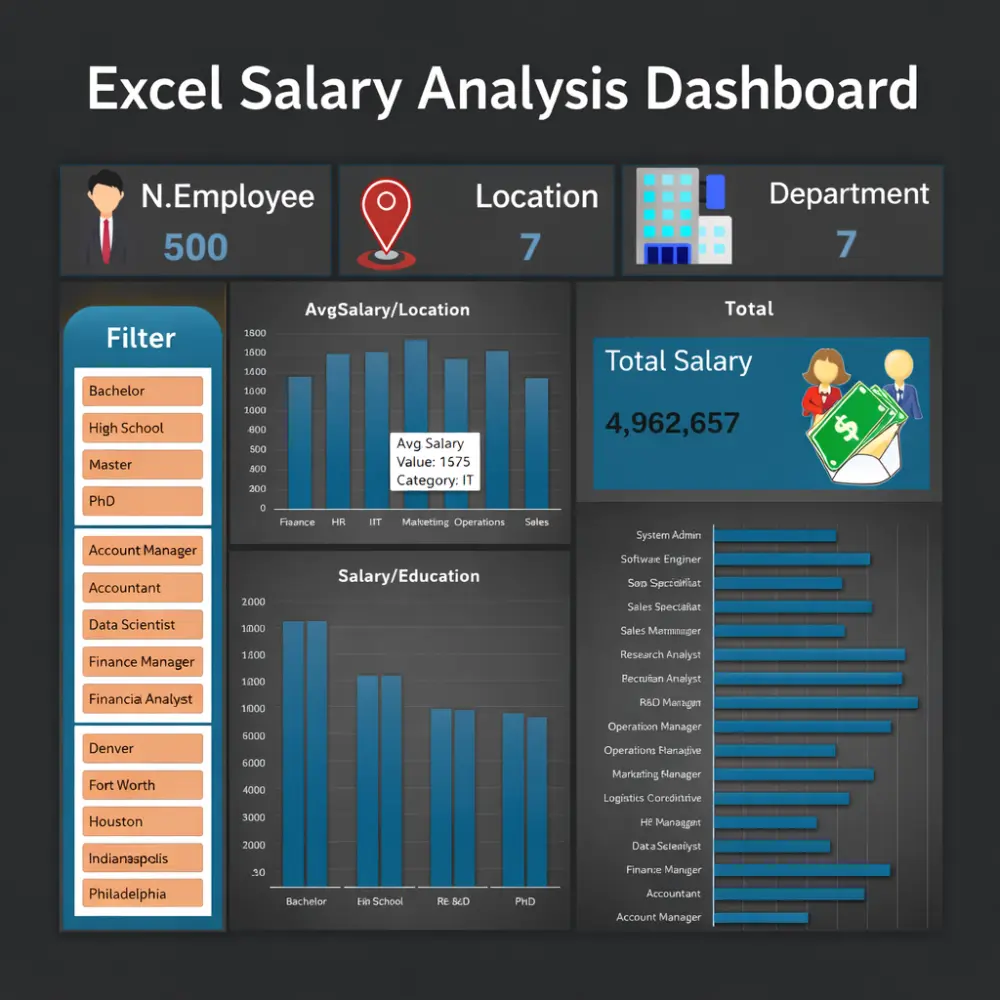 تحليل البيانات وإنشاء تقرير وDashboard تفاعلي باستخدام Excel