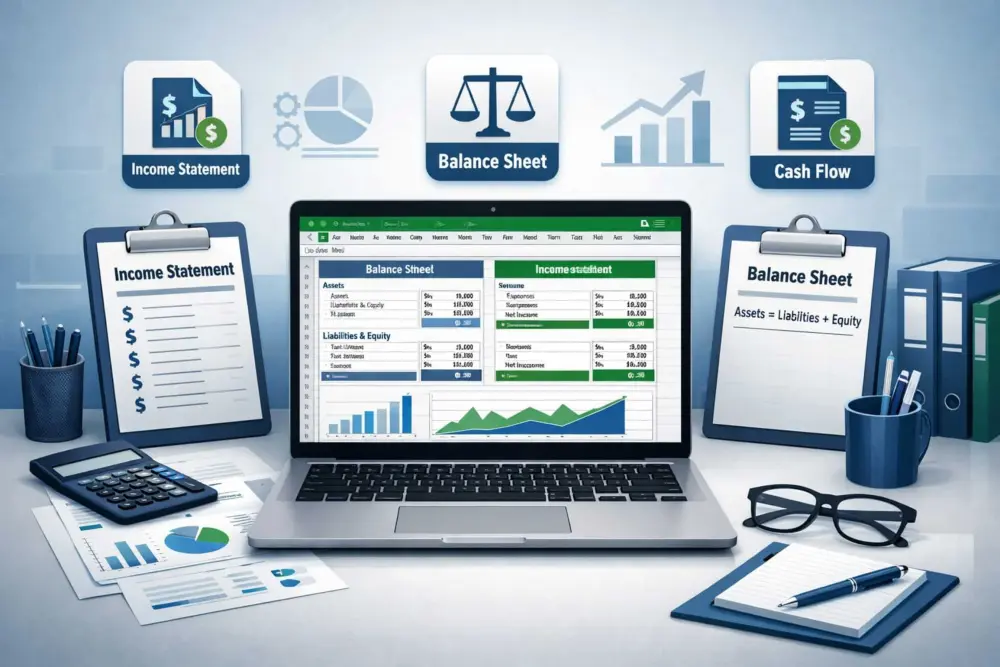 إعداد القوائم المالية باحتراف باستخدام Excel