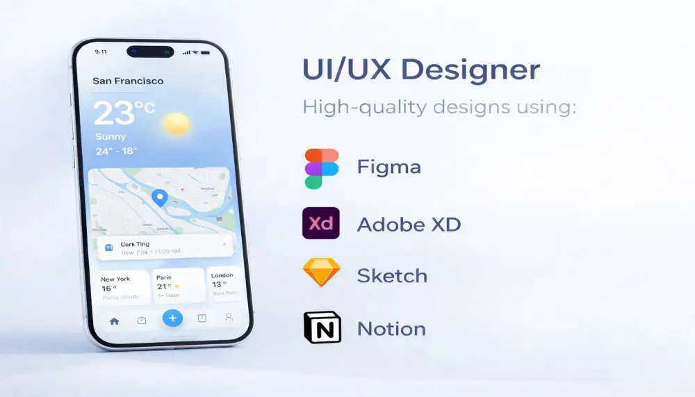 سأصمم واجهات تطبيقات موبايل احترافيةUI UX باستخدام Figma.