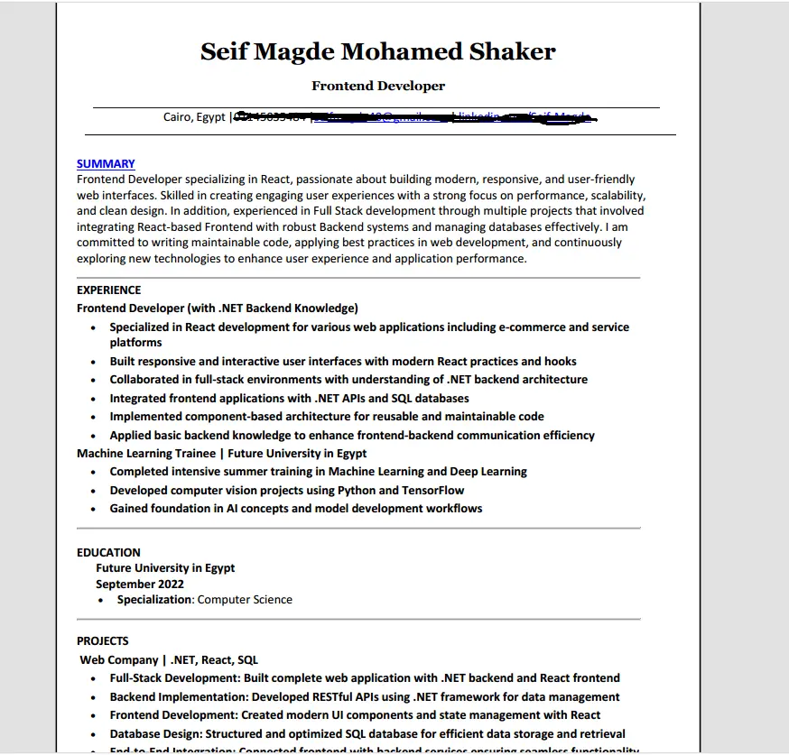 إنشاء CV احترافي ATS Friendly يساعدك في الحصول على مقابلات عمل