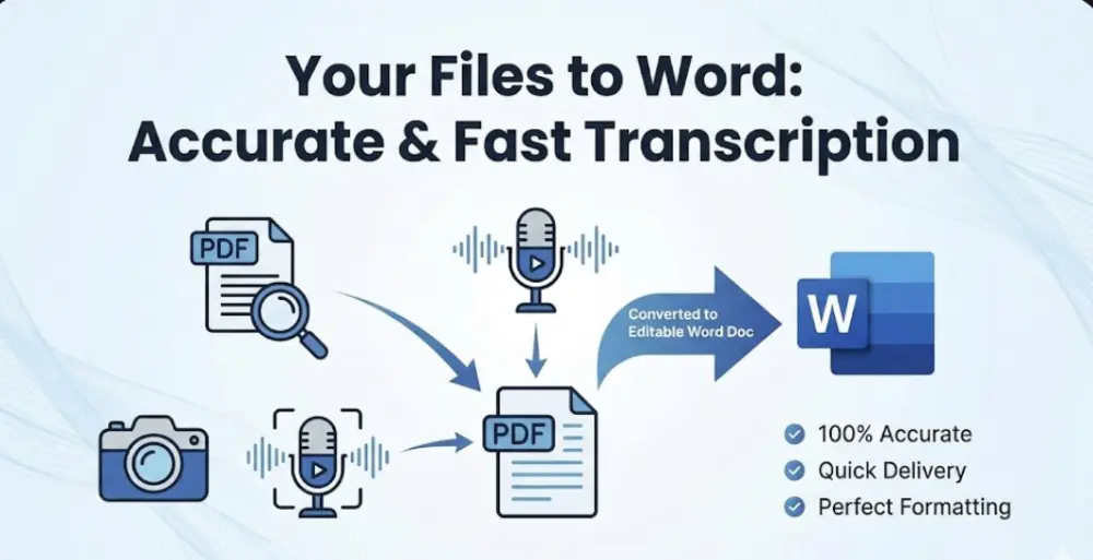 تفريغ ملفات PDF والصور إلى Word بتنسيق كامل وبدون أخطاء.