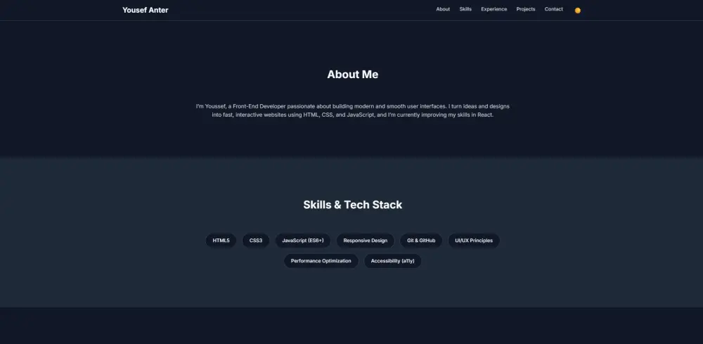 تصميم موقع شخصي احترافي Portfolio لعرض مهاراتك وأعمالك