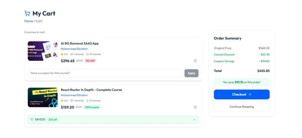 برمجة موقع ويب كامل احترافي باستخدام React و NodeJS