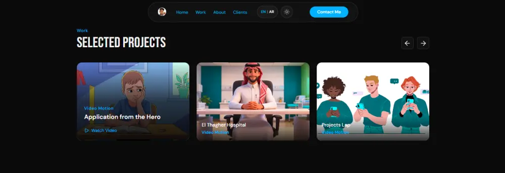 تصميم portfolio احترافي بتقنيات حديثة لعرض مهاراتك بشكل مميز