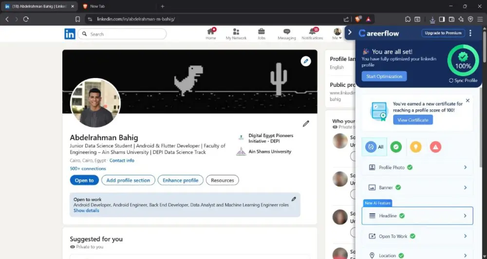 إنشاء وتحسين حساب LinkedIn احترافي يجذب الشركات والعملاء