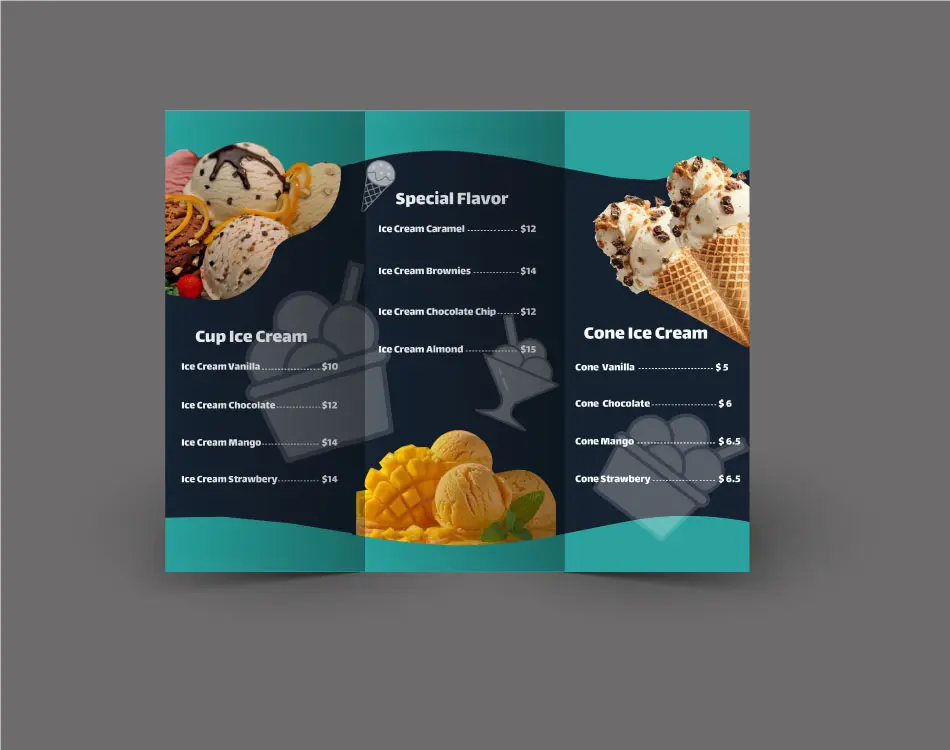 تصميم منيو مطعم أو كافيه يعكس هوية المكان