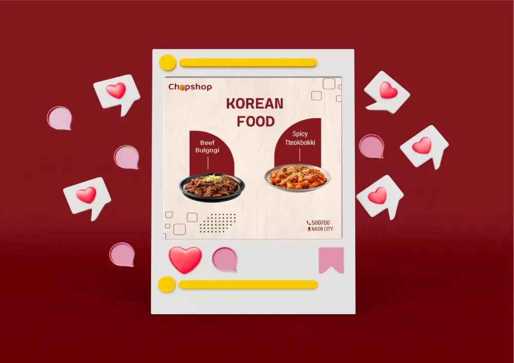 تصميم منشور سوشيال ميديا احترافي