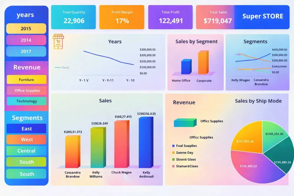 حليل البيانات وبناء تقارير ولوحات تحكم تفاعلية