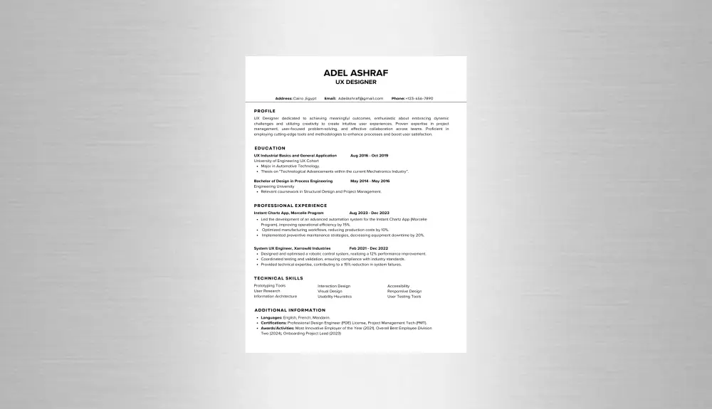 تصميم سيرة ذاتية احترافية CV متوافقة مع نظام ATS