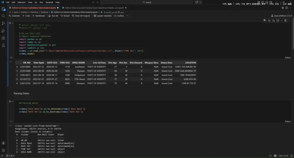 تنظيف و تحليل البيانات باستخدام Python