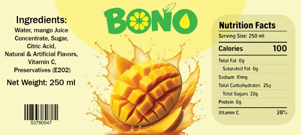 juice label