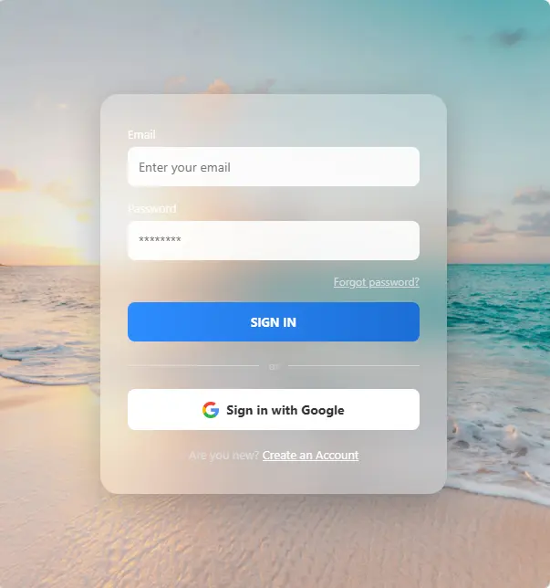 تصميم صفحة تسجيل دخول احترافية (Login Form) بتصميم حديث وResponsive