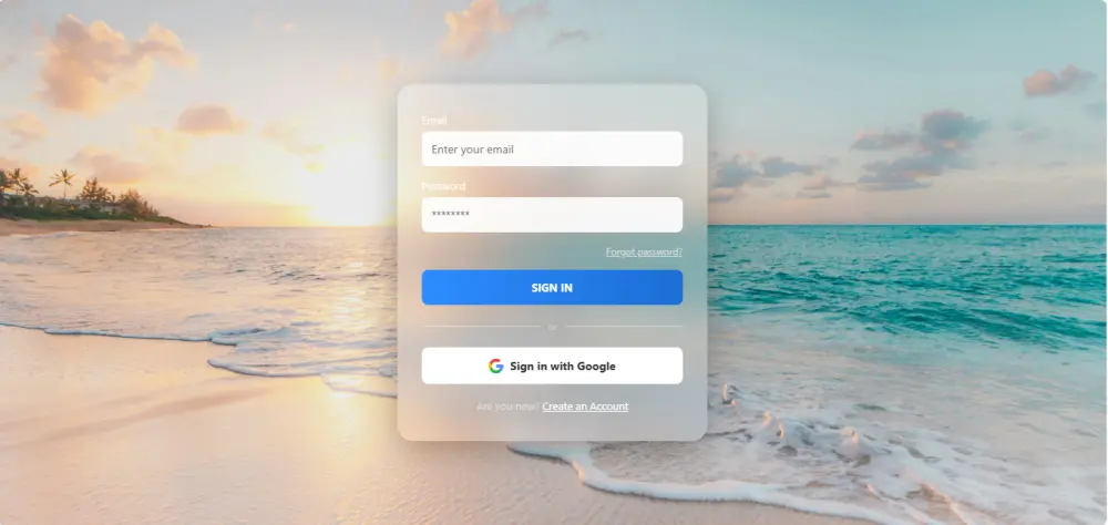 تصميم صفحة تسجيل دخول احترافية (Login Form) بتصميم حديث وResponsive