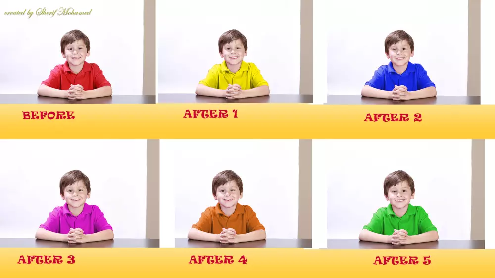 تغيير لون كائن أو عنصر أو جزء من الصورة