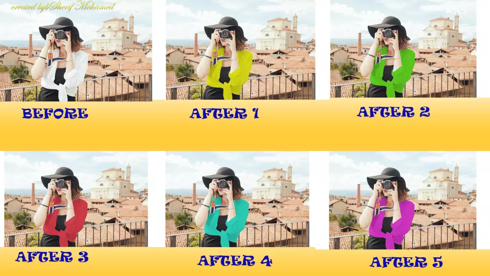 تغيير لون كائن أو عنصر أو جزء من الصورة